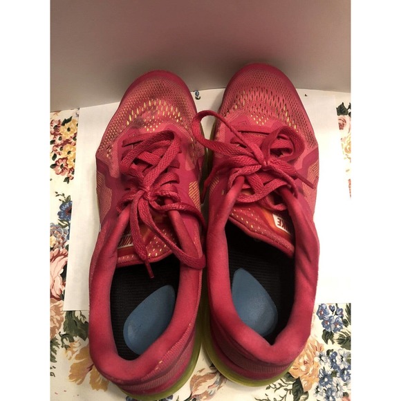 Nike Air Max Pink Yellow Running US Shoes 2014 Size 9. - With Orthotic Inserts - Picture 6 of 8